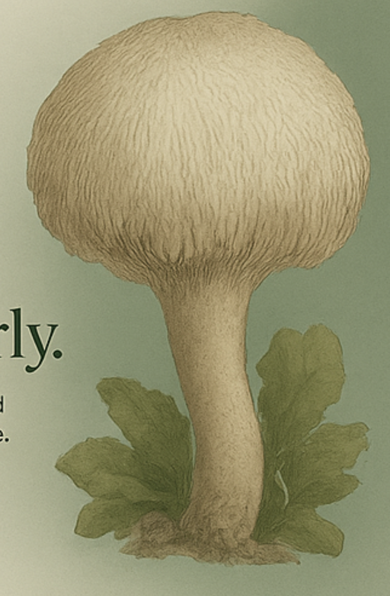 Lion's mane mushroom illustration