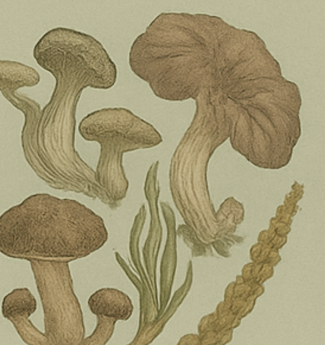Various mushroom illustrations